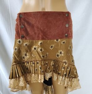 Very Unique Corduroy & Lace Skirt-Size S/M